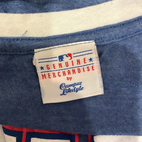 Blue Cubs Baseball V-Neck T-Shirt - Picture 3 of 4